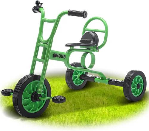 Vista 9 de Triciclo para niños a partir de 3 años, guardería preescolar, bicicleta de equilibrio para niños, triciclo para niños con campana y ruedas de goma