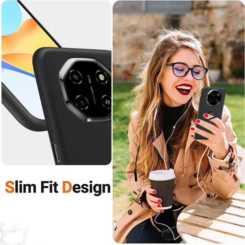 Vista 4 de Funda compatible con Blackview Shark 6/Oscal Tiger 8 con protector de pantalla, soporte de anillo giratorio de 360°, TPU a prueba de golpes, funda