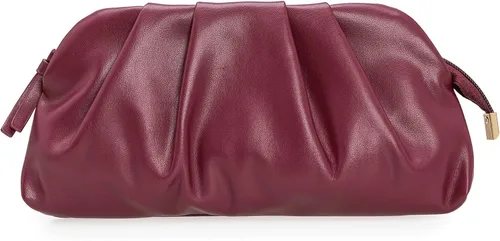 Vista 8 de CHARMING TAILOR Bolso tipo sobre elegante de cuero vegano suave con pliegues de PU para mujer Soft PU leather