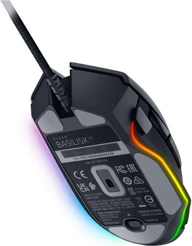 Vista 9 de Razer Basilisk V3 - Ratón ergonómico personalizable para juegos el interruptor de mouse para juegos más rápido - Iluminación Chroma RGB - Sensor