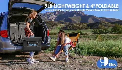 Vista 7 de PPQ Kit de panel solar portátil de 100 W, 18 V/6 A, cargador solar plegable de 9 libras con 24% de eficiencia, 4 cables y 16 salidas para todas