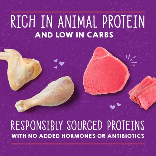 Vista 4 de Stella & Chewy's Carnivore Cravings Purrfect Paté - Alimento húmedo prémium sin granos para gatos, receta de pollo y atún, alto contenido
