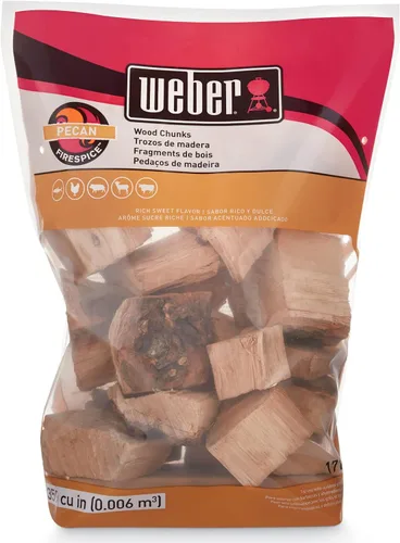 Vista 11 de Weber Trozos de madera de mezquite, para asar y ahumar, 4 libras.