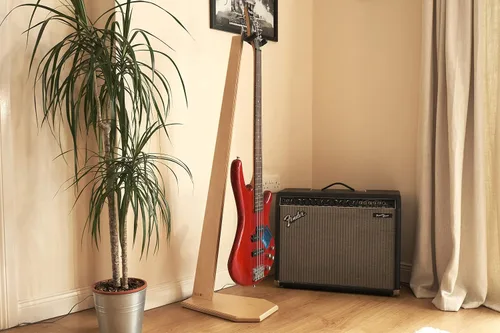 Vista 6 de Ruach GS-6 Soporte de guitarra de madera para bajo - abedul