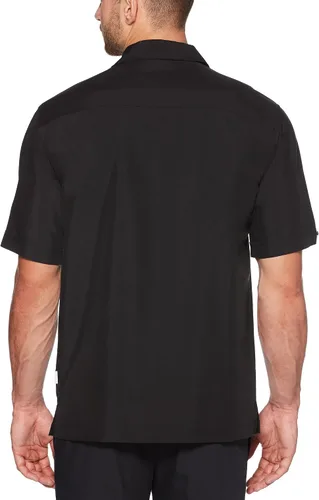 Vista 2 de Cubavera Camisa de panel bordado del club del póker de los hombres