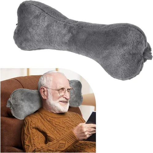 Vista 11 de Almohada para la cabeza para silla reclinable, para sofá, almohada para el cuello reclinable, almohada para el cuello de sofá (marrón)