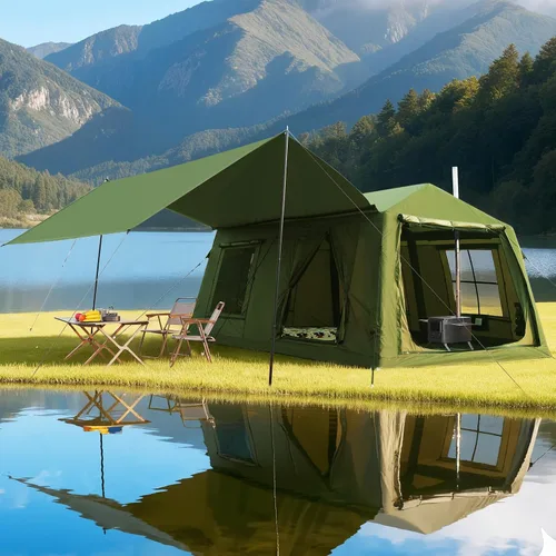 Vista 20 de Inflatable Tents for Camping, Blow Up Tent with Stove Jack, Ytaoeo Hot Tent