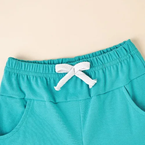 Vista 37 de Ropa para bebé niño pequeño, trajes de verano de manga corta, camiseta de retazos y pantalón con bolsillo, conjunto de 2 piezas, 12 meses a 4 años