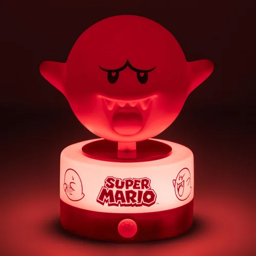 Vista 3 de Paladone Super Mario Boo Guardia de Habitación con Sensor de Movimiento y Luz Nocturna, Lámpara LED con Licencia Oficial de Nintendo y Alarma