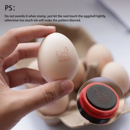 Vista 8 de Sellos de huevos para huevos frescos, Sello de huevo de pollo personalizado, Sellos de huevos personalizados, Sellos de huevos para huevos frescos