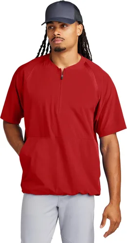 Vista 7 de SPORT-TEK Chaqueta unisex de manga corta con media cremallera Negro
