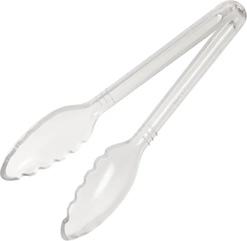 Vista 4 de Winco Pinzas para servir curvadas de grado comercial de 6 pulgadas, color negro