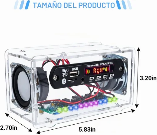 Vista 9 de MiOYOOW Kit de altavoz Bluetooth DIY con radio FM para uso escolar