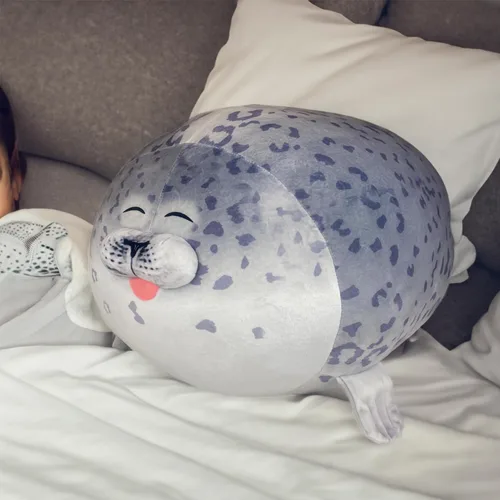 Vista 6 de Pineapple Almohada de Peluche de Foca, Peluche Gigante de Animal de Peluche, Juguetes de Peluche Suaves de Foca de Peluche, Peluches Lindos Jumbo