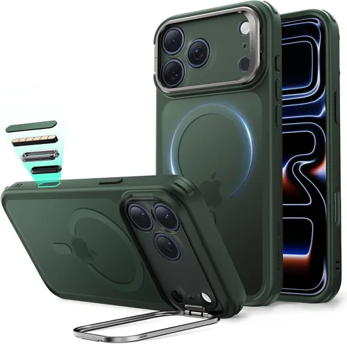 Vista 41 de ESR Funda para iPhone 13 Pro, compatible con MagSafe, protección de grado militar a prueba de golpes, soporte de anillo de cámara integrado, funda