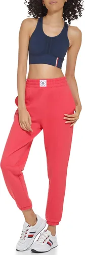 Vista 4 de Tommy Hilfiger Pantalones deportivos con tobillos elásticos para mujer Easy Fit
