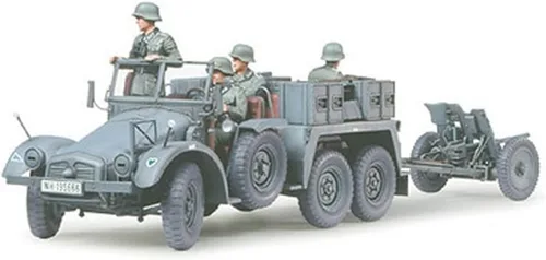 Vista 2 de Tamiya Modelos Krupp Protze Camión de remolque con kit de modelo Pak de 1.457 in