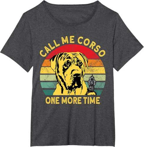Vista 25 de Canary Dog Dad Call Me Corso Once More Perro Presa Canario Camiseta, Negro
