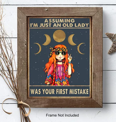Vista 8 de Asuming I'm Just An Old Lady - Decoración bohemia hippie para habitación, decoración bohemia para habitación, regalo para madre, mamá, abuela