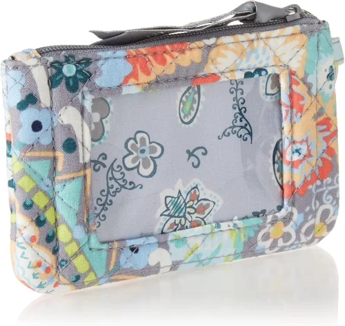 Vista 2 de Vera Bradley Cartera de algodón con cremallera para identificación para mujer