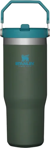 Vista 67 de STANLEY IceFlow 2.0 - Vaso con pajilla abatible con asa, 30 onzas, tapa giratoria y popote abatible, botella de agua a prueba de fugas, acero Tiza