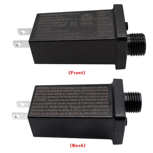 Vista 4 de Transformador LED de 24V6W Clase 2 Fuente de Alimentación LED, Impermeable IP44 de Bajo Voltaje Uso Temporal LED Driver Transformador Enchufe US CA