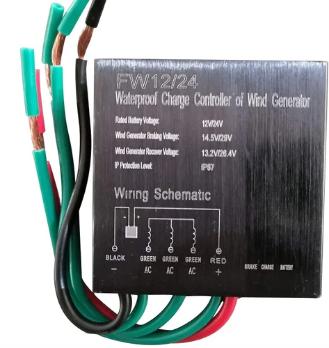 Vista 6 de Kit generador de turbina eólica, 400 W, 12 V/24 V, 3 aspas, portátil, vertical, hélice, generador de turbina eólica, kit de generador de turbina