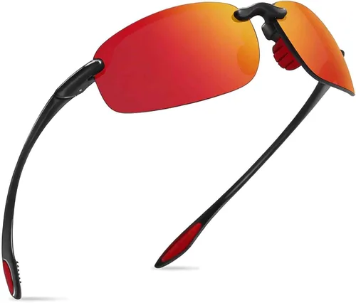 Vista 15 de WISTON Lentes de sol polarizados deportivos para hombres y mujeres, marco sin montura Tr90 para correr, pescar, béisbol, conducir, W8001