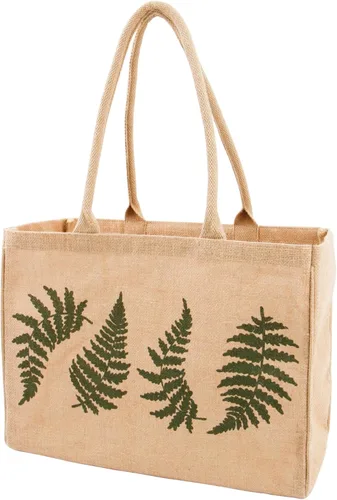 Vista 15 de Bolsa de mano de yute KAF Home para el mercado con asas, Talla única