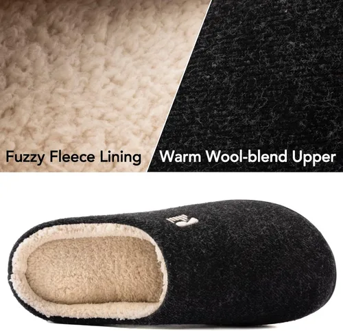 Vista 16 de RockDove Pantuflas tipo zueco con forro de sherpa para hombre