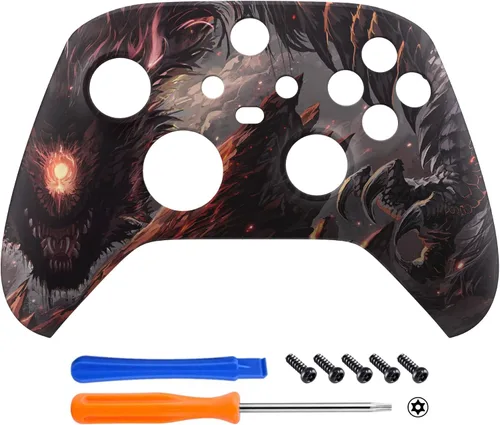 Vista 3 de eXtremeRate Carcasa personalizada para controlador serie X S, revitaliza tu controlador - Cyclops Dragon cubierta de placa frontal de repuesto