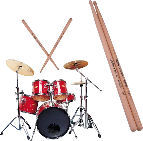 Vista 5 de Instrumentos musicales profesionales de la percusión del palillo 5B de Hickory Drmu Stick 5B