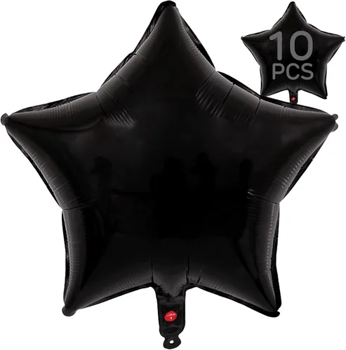 Vista 8 de Globos de estrella beige de 18 pulgadas, 10 globos de Mylar de forma estrella beige con revestimiento metálico de helio para decoraciones de fiesta