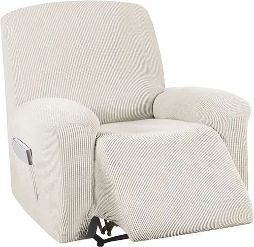 Vista 61 de Turquoize Funda elástica para silla reclinable, funda para sofá reclinable, funda de sofá de 1 pieza con bolsillo lateral, funda protectora