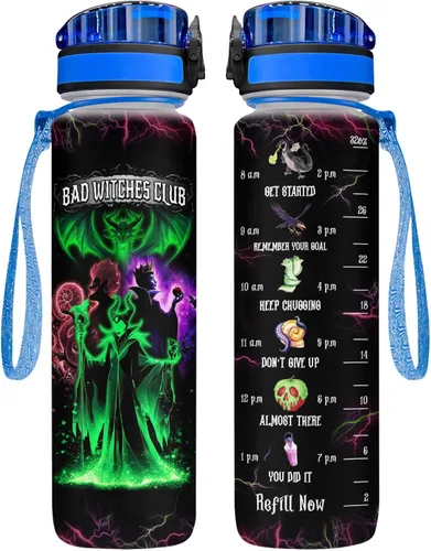 Vista 19 de 34HD Axolotl - Botella de agua de 32 onzas, bonita botella motivacional para mujer, botella de gimnasio con marcador de tiempo, regalo