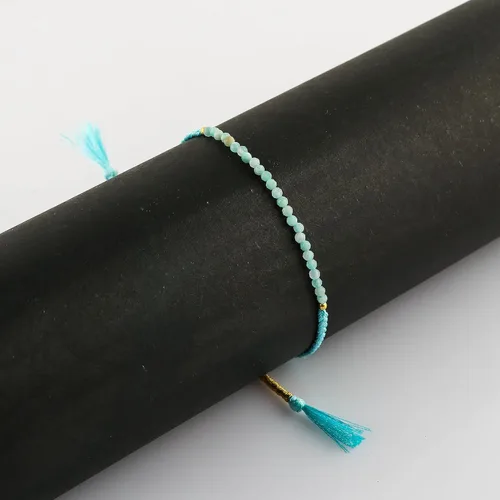 Vista 49 de Thecraftman - Pulsera trenzada de cuentas naturales, cristales energéticos, regalo para ella, pulsera de protección de hilo trenzado de mano