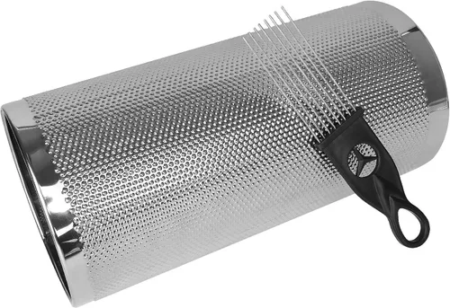 Vista 6 de 12" x 6" Instrumento Guiro de acero inoxidable Latino Percusión Metal Guiro Shaker con raspador Instrumento de percusión, Guira Dominicana, Wiro