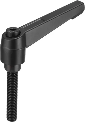 Vista 12 de uxcell Mango M6 x 1.575 in Palanca de sujeción ajustable Rosca Botón de trinquete Macho Roscado Perillas de tornillo giratorio Pernos con palanca