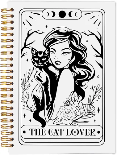 Vista 17 de Cuaderno gótico en espiral, diario gótico para parejas, cuaderno gótico para mujeres y hombres escritura, cuaderno de espiral para parejas de 8.3 x