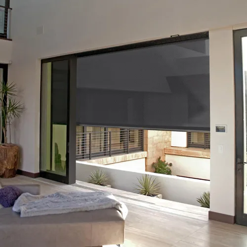 Vista 25 de ZSHINE Persianas enrollables motorizadas para patio al aire libre
