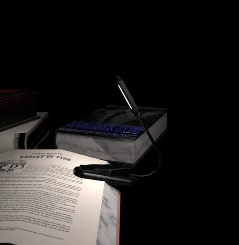 Vista 6 de ZYK Luz de libro, 12 LED USB recargable luz de lectura con 3 niveles de brillo para protección ocular lámpara de lectura nocturna