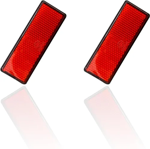 Vista 8 de Dickno 2 PCS reflectores de motocicleta M6 x 1.0, reflector de advertencia reflectante de montaje con tornillo de plástico, reflectores universales
