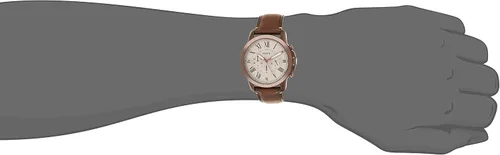 Vista 4 de Fossil otorgar Cronógrafo piel Reloj talla única Marrón