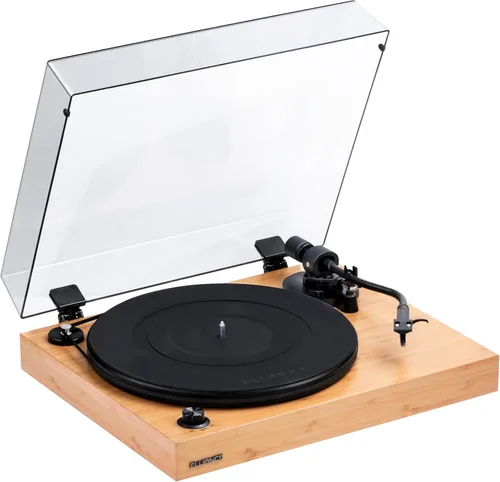 Vista 2 de Fluance RT82 - Tocadiscos de vinilo de alta fidelidad de referencia con cartucho Ortofon OM 10, motor de control de velocidad, peso de récord, lápiz