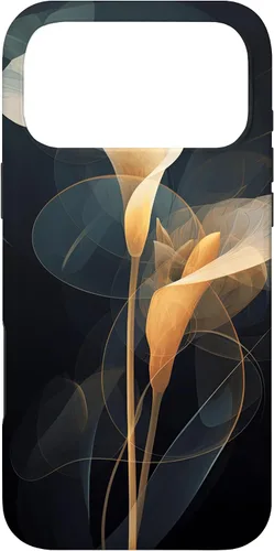 Vista 22 de Elegant Minimalist Calla Lily Abstract Dots Lines Background Case for iPhone 16