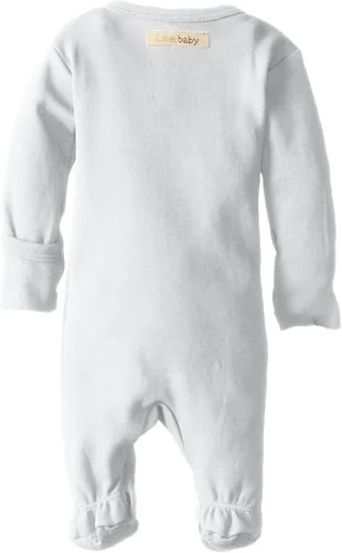 Vista 2 de L'ovedbaby Baby-girls Organic Baby Snap Footie, GrisBeige