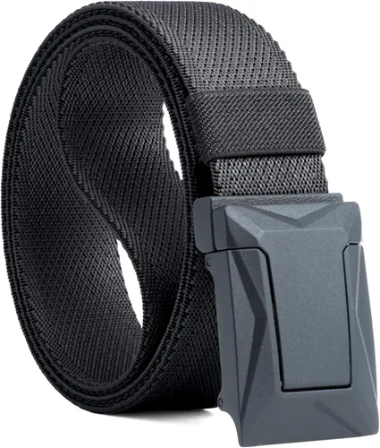 Vista 12 de Auto Lock Ratchet Belt for Men Elegant Dressing Belt Buckle 1.5" Wide Elastic Nylon Tactical Belts Thicker