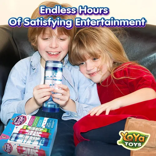 Vista 6 de YoYa Toys Liquimo Spiral - Liquid Motion Bubbler (paquete de 3) - Temporizador líquido de reloj de arena para niños y adultos - Juguetes
