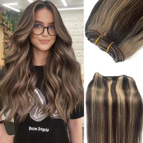 Vista 23 de Extensiones adhesivas rubias de cabello humano brasileño grado 9A, #60 rubio platino, cinta en 12 pulgadas, 20 unidades por juego, extensiones