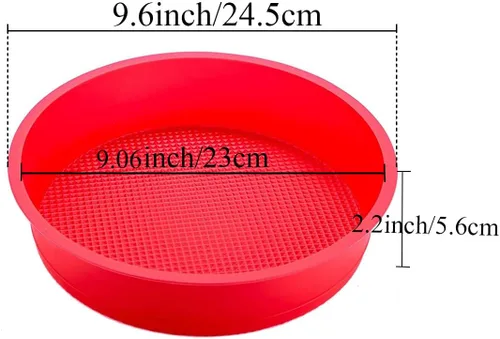 Vista 2 de Springform - Protector para sartén redonda de 8 pulgadas, 8.5 pulgadas, molde desmontable de silicona, funda de baño de agua, impermeable